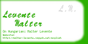 levente malter business card